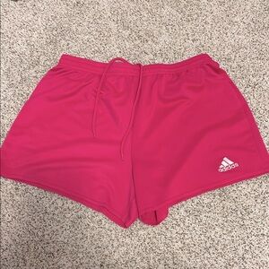Women’s athletic shorts, bright pink, size M